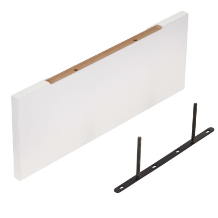 Set 4 rafturi supendate de perete, MDF cu suport metalic ingropat, 40x15 cm, alb [11]