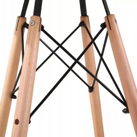 Set 4 scaune de bucatarie, design scandinav modern, sezut cu burete, negru [6]