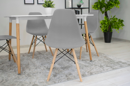 Scaun dining Scandinav pentru bucatarie, 38x42x82cm, gri [10]