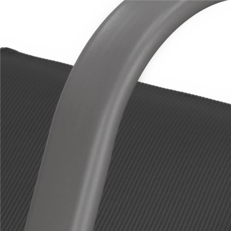 Set 4 scaune gradina cu brate, cadru otel si sezut textilene, 53x72x92 cm, gri [22]