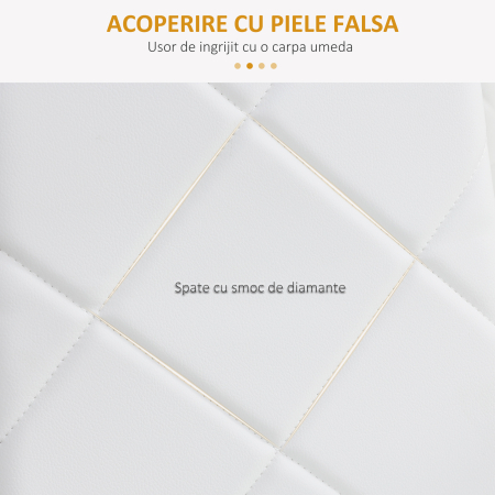  Set 4 Scaune Sufragerie - Piele Artificiala cu Spatar inalt [5]