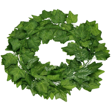 Set 6 ghirlande iedera artificiala pentru decorare, 6x208cm, frunze mici, verde [16]