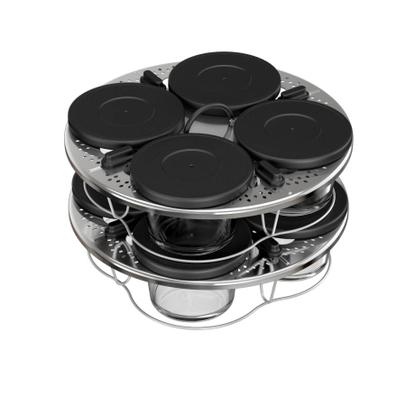 Set 8 borcane Tefal Easy Fry Silence XA1140E2, compatibile cu friteuzele cu aer cald Tefal Easy Fry Silence de 5 L, sticla, capace incluse, compatibi [3]