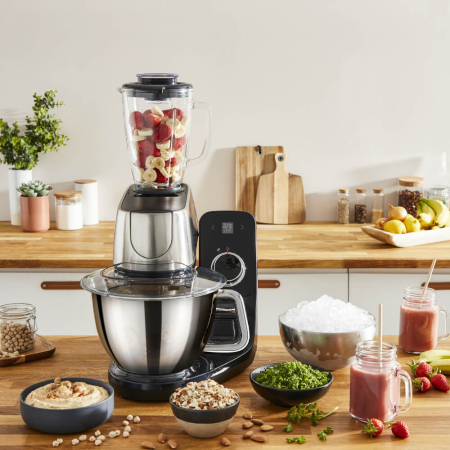 Set accesorii 5-in-1 pentru robot de bucatarie Tefal I-Coach Mix & Drink XF650038, zdrobire gheata, preparare smoothie, tocare si macinare [4]