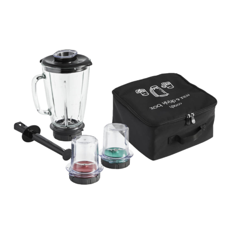 Bucatarie - Set accesorii 5-in-1 pentru robot de bucatarie Tefal I-Coach Mix & Drink XF650038, zdrobire gheata, preparare smoothie, tocare si macinare