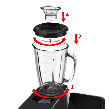Set accesorii 5-in-1 pentru robot de bucatarie Tefal I-Coach Mix & Drink XF650038, zdrobire gheata, preparare smoothie, tocare si macinare [2]