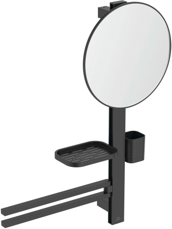 Accesorii lavoare - Set accesorii pentru lavoar Ideal Standard Alu+ negru mat 70 cm din aluminiu