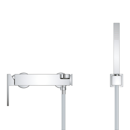 Set baterie cada Grohe 33547003, 1 bar, 66 mm, 1.5 m, 189 mm, 89 mm, 2 orificii instalare, 1 functii para dus, Crom [2]