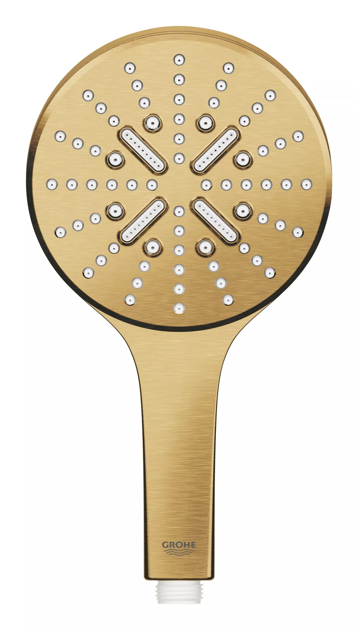 Set baterie dus Grohe Essence 33636GN1, 1/2'', monocomanda, coloana dus, 1.25 m, 3 pulverizari, etajera, mat, auriu [7]