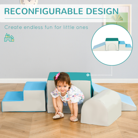  Set Blocuri Moi Copii - 4 Piese Modulabile, Multicolor, 1-3 Ani [4]