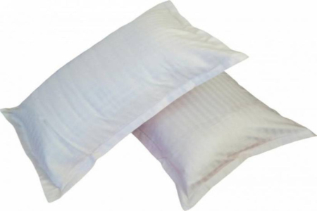Fete de Perna - Set Brius 2 fete perna damasc 50x70+5 cm Oxford, Bumbac 100%, Fata Perna 50x70 cm, Alb