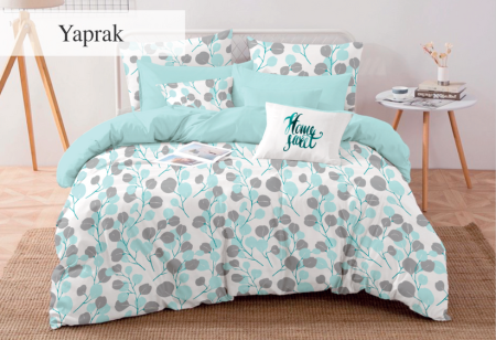 Lenjerii de pat - Set Brius 2 Lenjerii de Pat Ranforce 2 Pers, 40% bumbac, 60%poliester, Fata Perna 50x70 cm, Calitate Premium, Turcoaz
