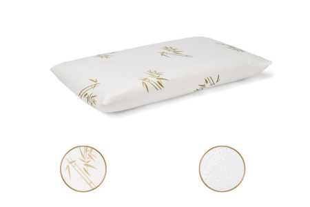 Set Brius 2 Perne Memory Bamboo, Microfibra super soft, Umplutura perna, Burete memory foam, Micro, 40x70 [4]