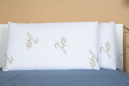 Set Brius 2 Perne Memory Bamboo, Microfibra super soft, Umplutura perna, Burete memory foam, Micro, 40x70 [1]