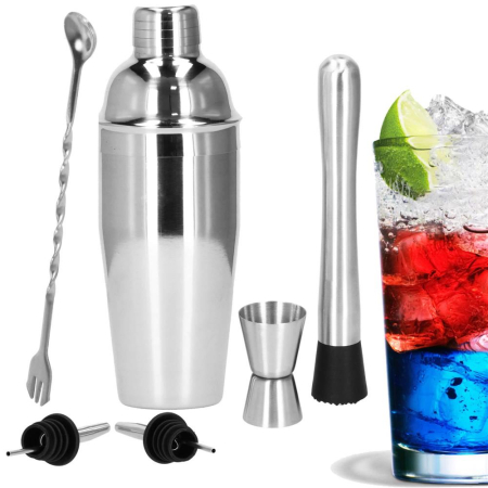 Set Cocktail Shaker Kit pentru barmani 550ml, KI13, 6 piese [15]