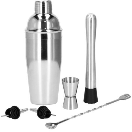 Set Cocktail Shaker Kit pentru barmani 550ml, KI13, 6 piese [1]
