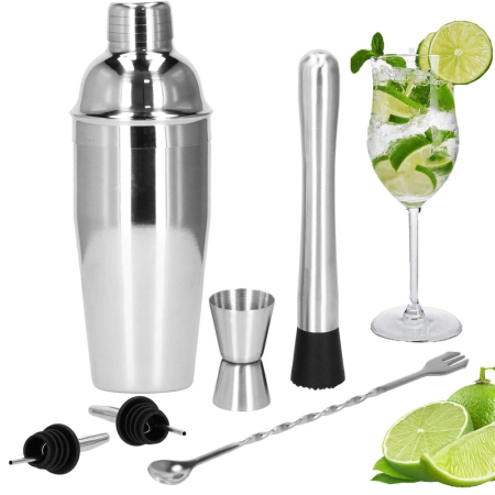 Set Cocktail Shaker Kit pentru barmani 550ml, KI13, 6 piese [12]