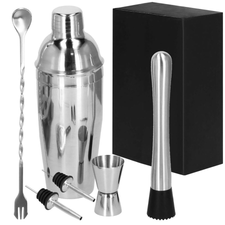 Set Cocktail Shaker Kit pentru barmani 550ml, KI13, 6 piese [16]