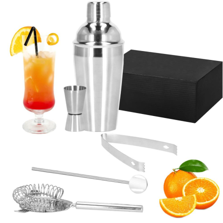 Set Cocktail Shaker Kit pentru barmani 550ml, KI20, 5 piese [3]