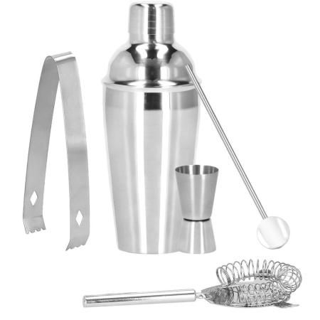 Decoratiuni si articole casa - Set Cocktail Shaker Kit pentru barmani 550ml, KI20, 5 piese