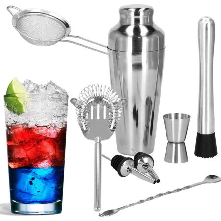 Set Cocktail Shaker Kit pentru barmani 550ml, KI23, 8 piese [19]