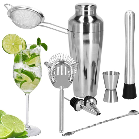 Set Cocktail Shaker Kit pentru barmani 550ml, KI23, 8 piese [15]