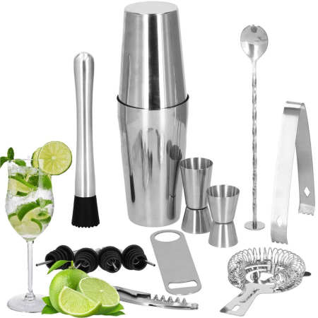 Set Cocktail Shaker Kit pentru barmani 750ml, KI16, 14 piese [27]
