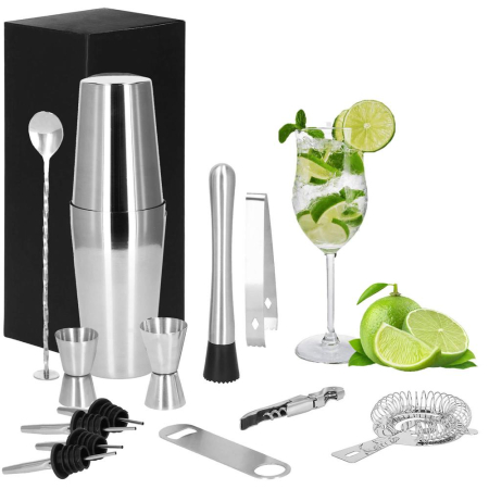Set Cocktail Shaker Kit pentru barmani 750ml, KI16, 14 piese [2]