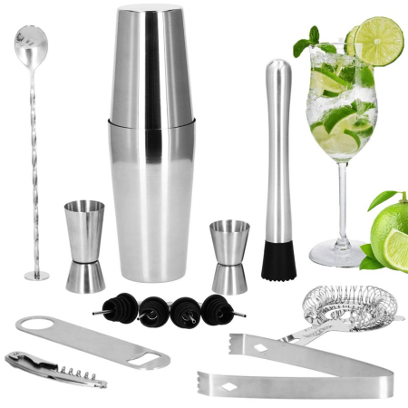 Set Cocktail Shaker Kit pentru barmani 750ml, KI16, 14 piese [26]