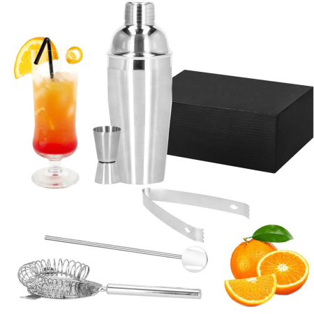 Set Cocktail Shaker Kit pentru barmani 750ml, KI21, 5 piese [3]