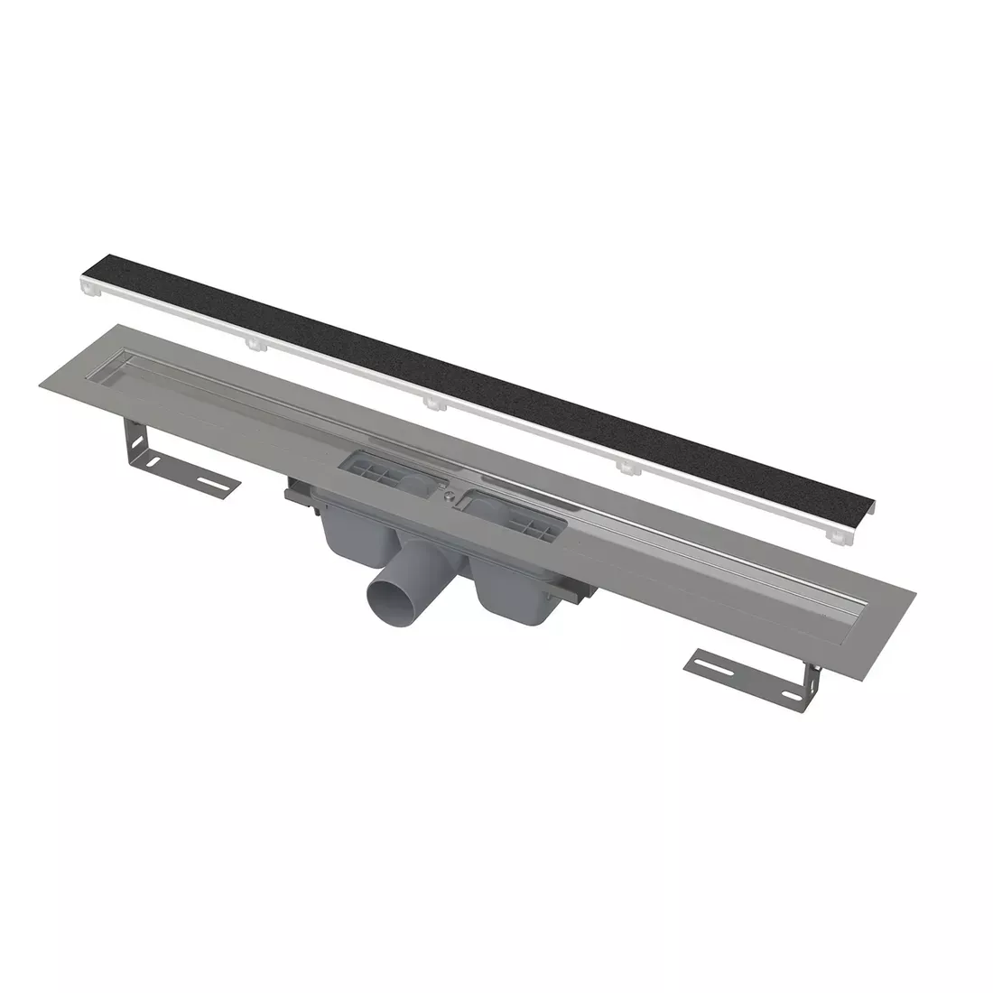 Rigole si scurgere dus - Set complet rigola AlcaDrain, incastrat, 750 mm, faiantabila, otel, APZ15-750