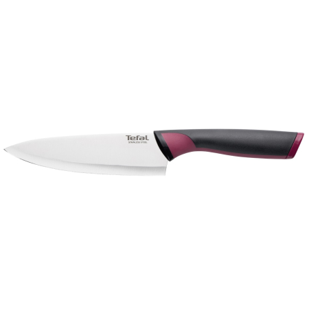 Set cutit si foarfeca Tefal Comfort K250S225, lame din inox, lama 15 cm, manere ergonomice Soft Touch, protectii pentru lame, negru & visiniu [5]