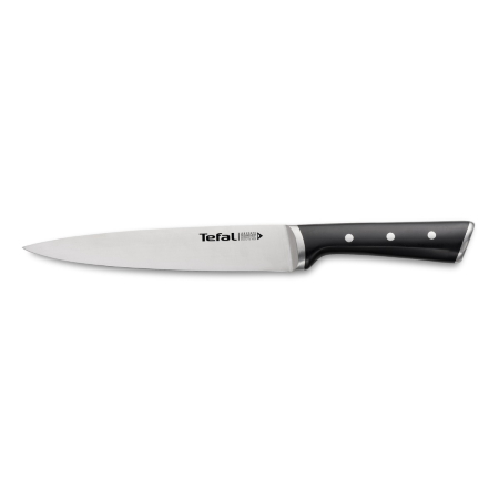 Set de 10 cutite & suport Tefal Ice Force K232SA14, inox german, tehnologie Ice Hardening -120°C, lame ultra-ascutite, suport din lemn, negru & argin [13]