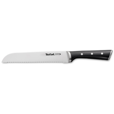 Set de 10 cutite & suport Tefal Ice Force K232SA14, inox german, tehnologie Ice Hardening -120°C, lame ultra-ascutite, suport din lemn, negru & argin [12]