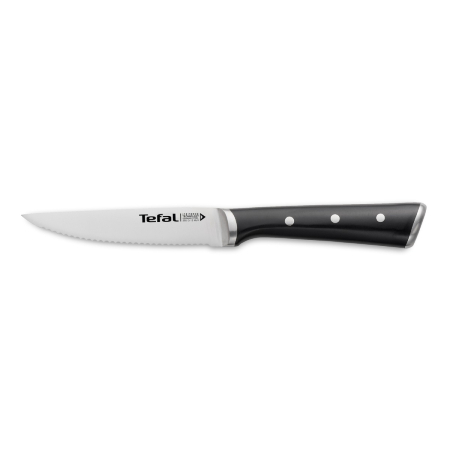 Set de 10 cutite & suport Tefal Ice Force K232SA14, inox german, tehnologie Ice Hardening -120°C, lame ultra-ascutite, suport din lemn, negru & argin [11]