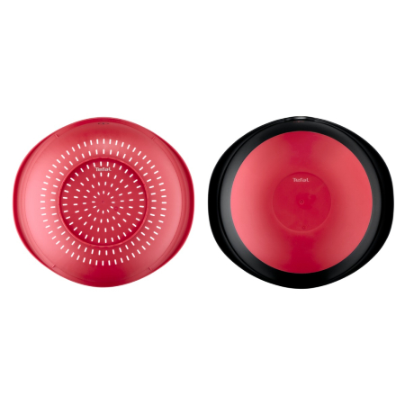 Set de 2 boluri Tefal Ingenio+ K198S234, plastic, margine pentru turnare, manere ergonomice, compatibilitate cu masina de spalat vase, negru & rosu [12]