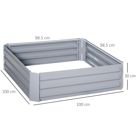  Set de 2 Paturi pentru Legume Inaltate, Gri [2]