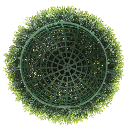  Set de 2 Plante Artificiale din Buxus in PE, Ø40 cm, pentru Interior si Exterior, Verde [8]