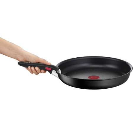 Set de 3 piese Tefal Ingenio Eco Resist L3979102, tigaie de 24/28 cm, maner detasabil, invelis antiaderent Titanium Anti-Scratch, indicator Therm [8]