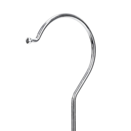 Set de 30 de umerase antiderapante pentru haine, din PE, cu carlig metalic rotativ, 41 cm, alb si gri [10]