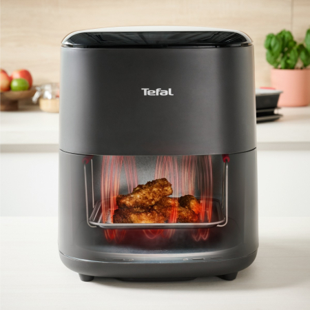 Set de 5 accesorii Tefal Dail'Easy J701S544 pentru friteuza de 4.6 L, invelis antiaderent, otel carbon, tava perforata cu manere, tava si 3 forme, neg [6]