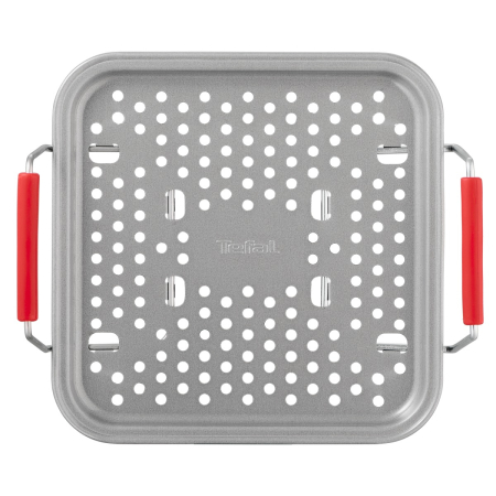 Set de 5 accesorii Tefal Dail'Easy J701S544 pentru friteuza de 4.6 L, invelis antiaderent, otel carbon, tava perforata cu manere, tava si 3 forme, neg [15]