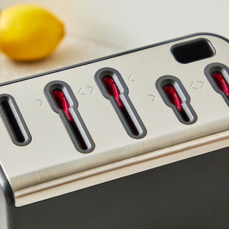 Set de 6 piese & suport Tefal Eversharp Pro K2977S44, inox german, maner ergonomic, sistem de ascutire integrat, negru & argintiu [4]