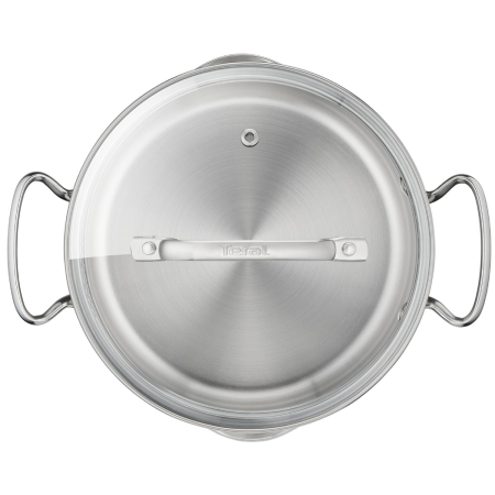 Set de 7 piese Tefal Duetto+ G719S735, oale cu capac de sticla 16 / 20 / 24 cm, cratita 16 cm, inductie, inox, manere nituite, margini turnare, g [1]