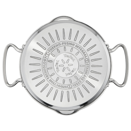 Set de 7 piese Tefal Duetto+ G719S735, oale cu capac de sticla 16 / 20 / 24 cm, cratita 16 cm, inductie, inox, manere nituite, margini turnare, g [2]