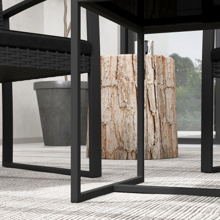  Set de cafea din ratan PP din 3 piese cu perne, Mobilier [7]