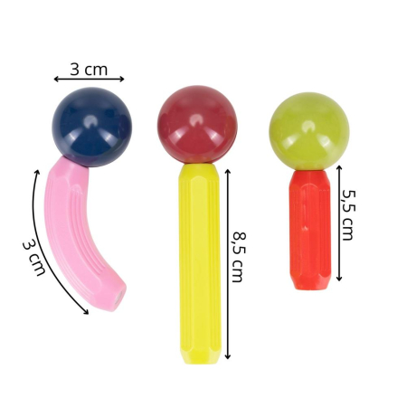 Set constructie tije bile magnetice educative copii 100 piese, structuri 3d, multicolor [16]