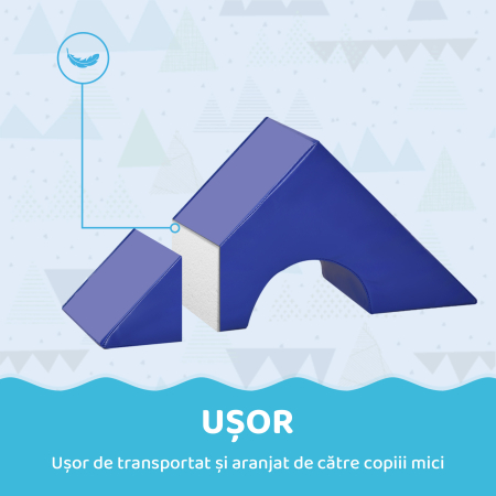  Set de Constructii Moi pentru Copii de la 1-3 Ani cu 11 Forme, din PU si EPE, Culori Variate [5]