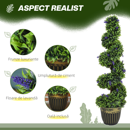  Set de Doua Arbori Artificiali de Lavanda 90cm [3]