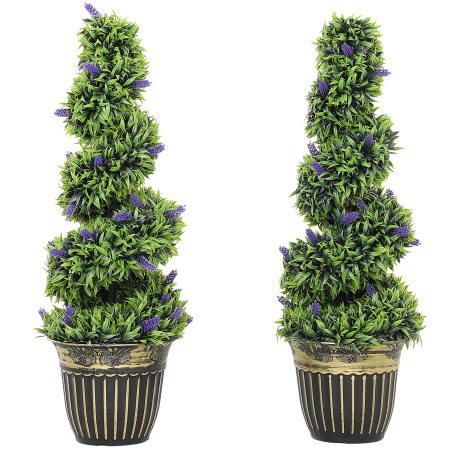 Living & hol -  Set de Doua Plante Artificiale Lavanda 90 cm